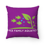 Spun Polyester Square Pillow Case - Rice Family Aquatics