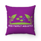 Spun Polyester Square Pillow Case - Rice Family Aquatics