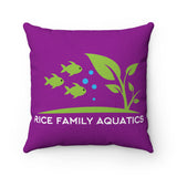 Spun Polyester Square Pillow Case - Rice Family Aquatics